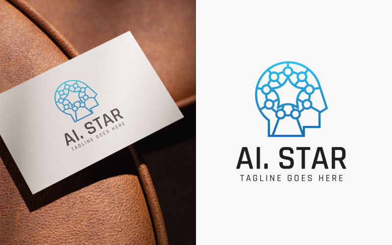 AI Star Tech-logotypdesigner