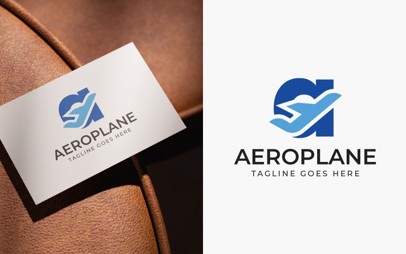Kreativ Aero Plane-logotypdesign