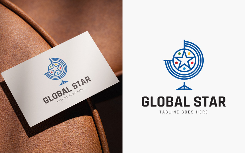 Mall för global stjärnlogotypdesign
