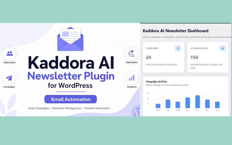 Плагін для WordPress від Kaddora AI-генератора новинних листів