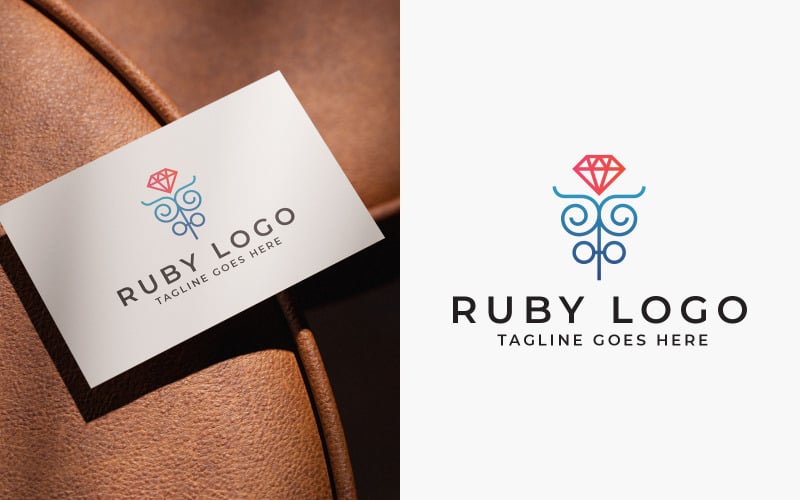 Modèle de logo rubis