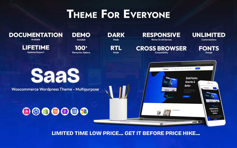 Thème WooCommerce WordPress pour produits SaaS - Polyvalent