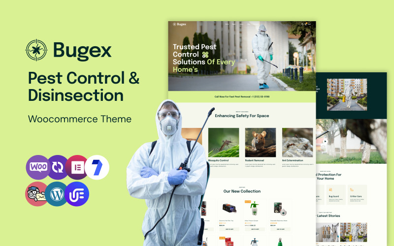 Bugex - Thème WooCommerce polyvalent pour boutique de lutte antiparasitaire
