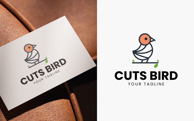 Modello di design del logo CutsBird