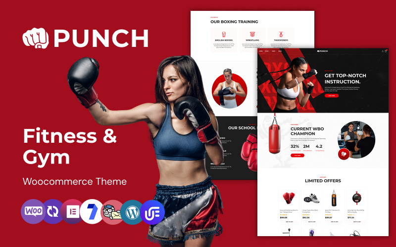 Punch – Mehrzweck-WooCommerce-Theme für Boxclub und -akademie