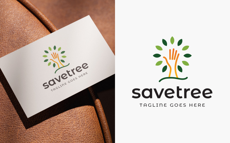 Design del logo ecologico SaveTree