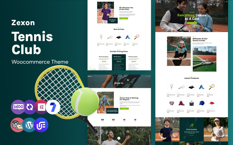 Zexon - Pickleball en sportartikelen WooCommerce-thema