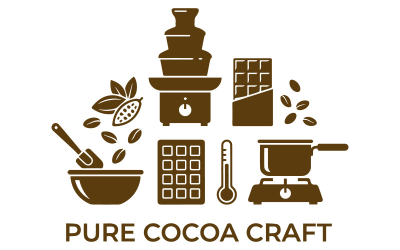 Silhouette di attrezzature professionali per pasticceria per negozio di dolci
