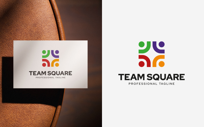 Mall för Team Square-logotypdesign