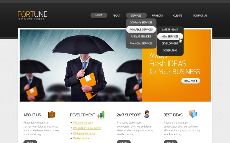 Business & Services PSD Template