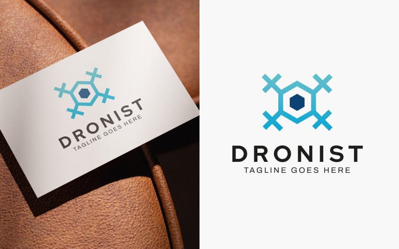 Modèle de logo Dronist Tech