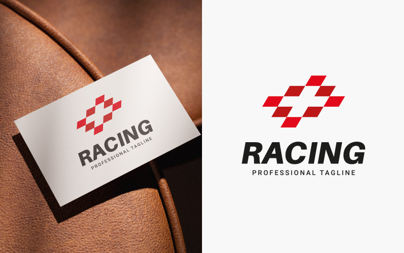 Mall för racingsportlogotypdesign