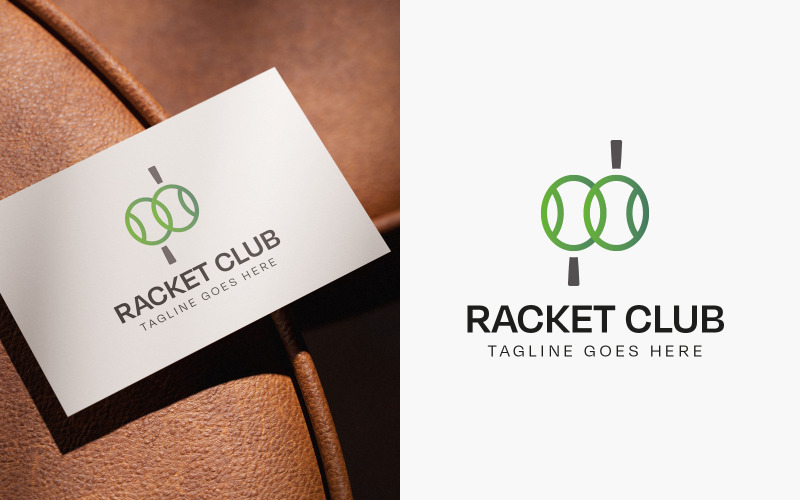 Modèle de logo pour club de sports de raquette