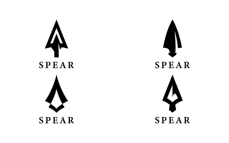 Spjut logotyp vektor ikon malldesign V13.