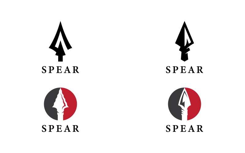 Spjut logotyp vektor ikon mall design V15.