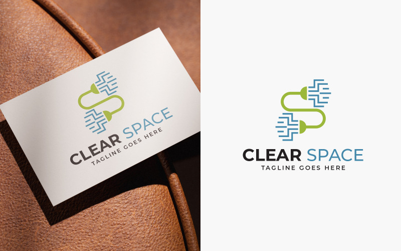 Modello di design per il logo Clear Space Tech