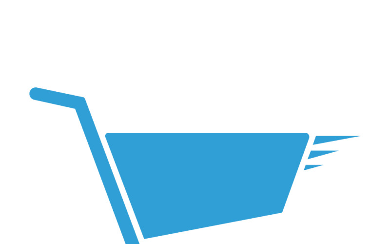 Ícone de carrinho de compras rápido para e-commerce, ideal para lojas online, varejo, entrega e finalização de compra.