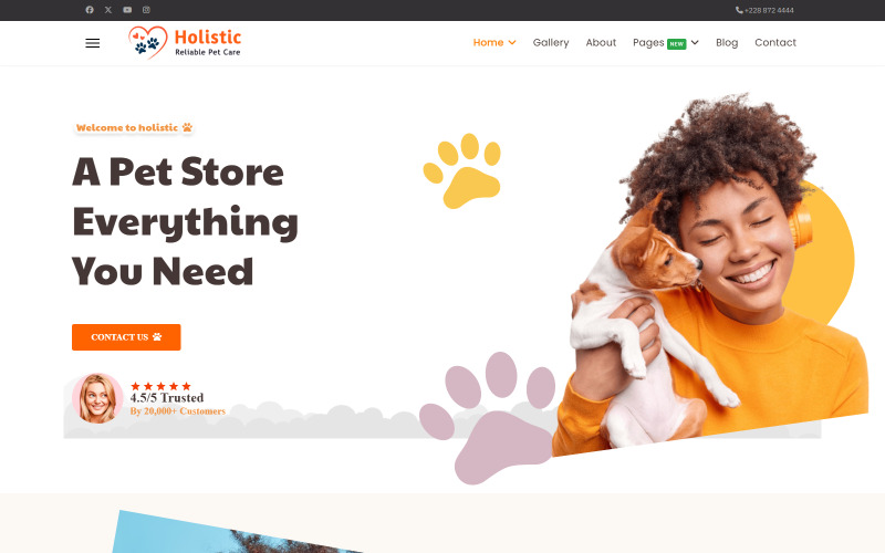 Modelo Joomla 6 para JL Holistic Pet Care and Veterinary Services