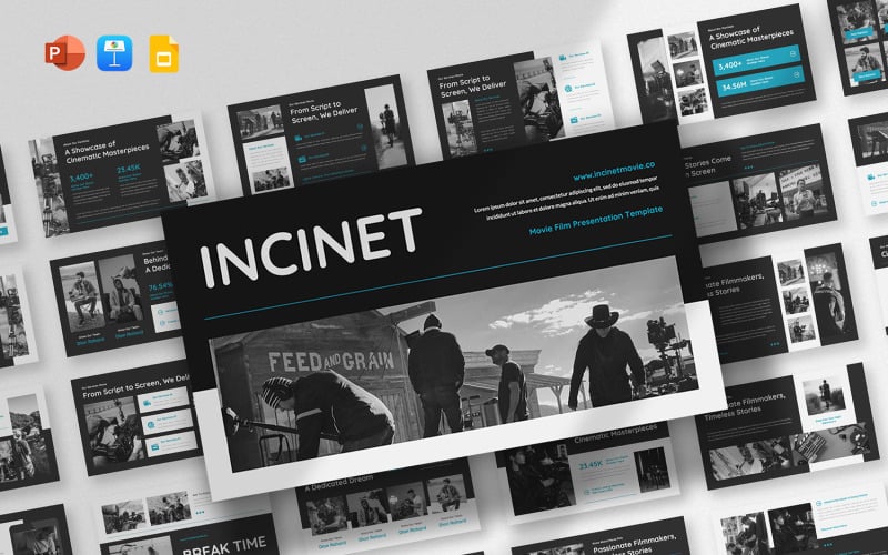 视频、电影和影片演示模板 - Incinet