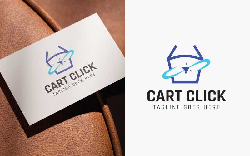 Design moderno del logo del carrello cliccabile