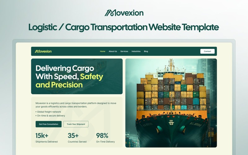 Movexion - Lojistik Taşımacılık Elementor Şablonu