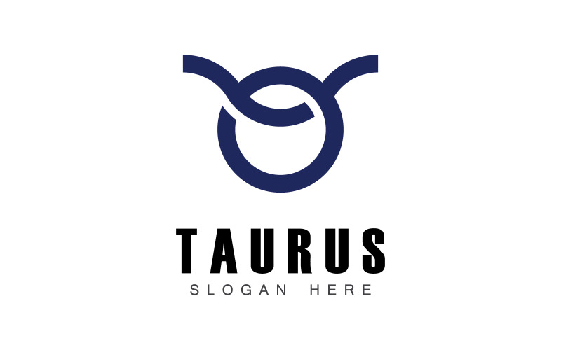 Projekt szablonu ikony logo Taurus V1