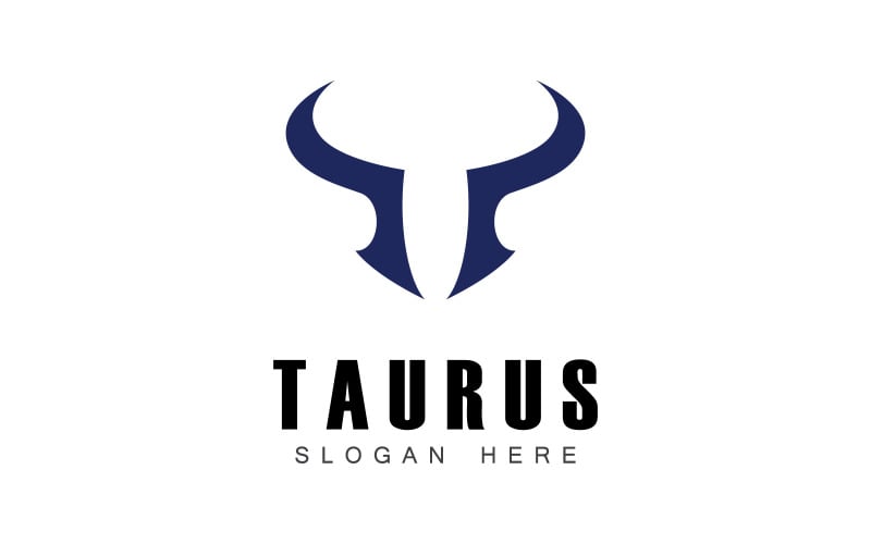 Taurus logotyp ikon mall design V2