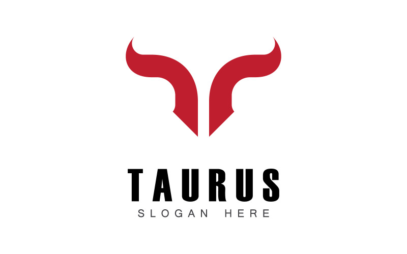 Modèle d'icône du logo Taurus V6