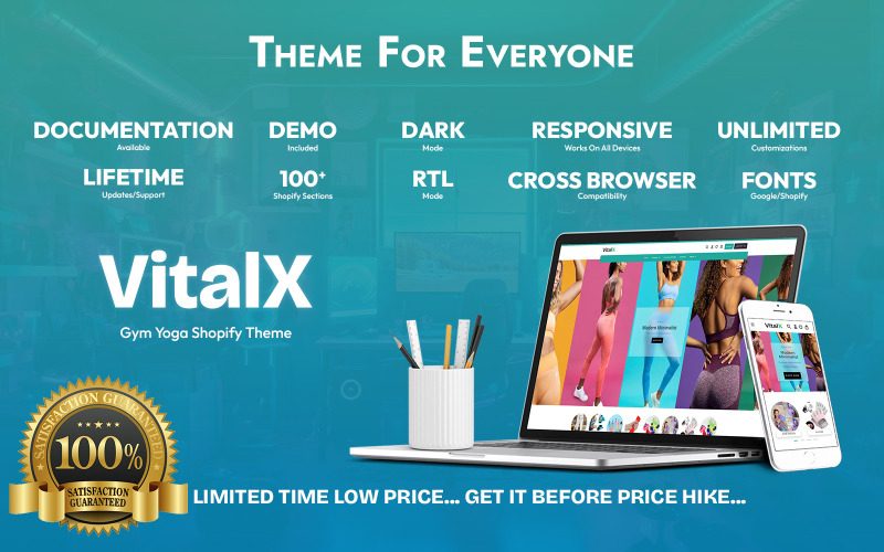 VitalX – Shopify-Theme für Fitnessstudios und Yogastudios – OS 2.0