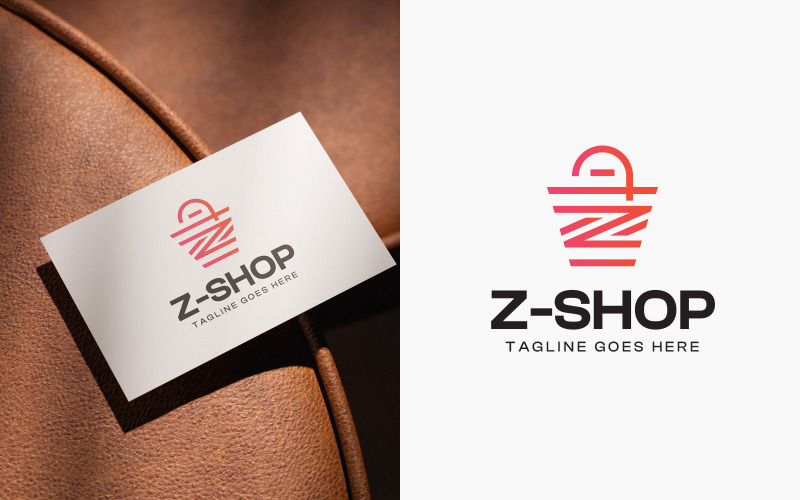 Modello di design del logo Z Shop