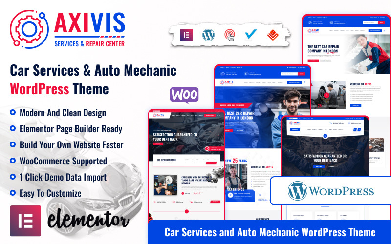 Axivis - WooCommerce-thema voor autoservices en automechanica