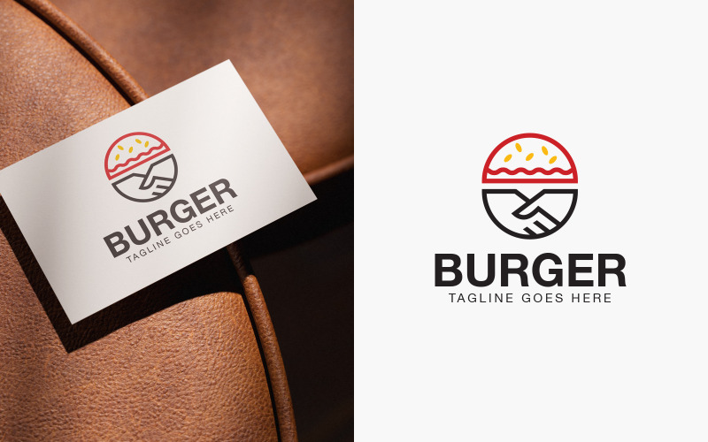 Modèle de logo pour restauration rapide de hamburgers