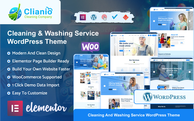 Clianio - Schoonmaakdiensten WooCommerce-thema