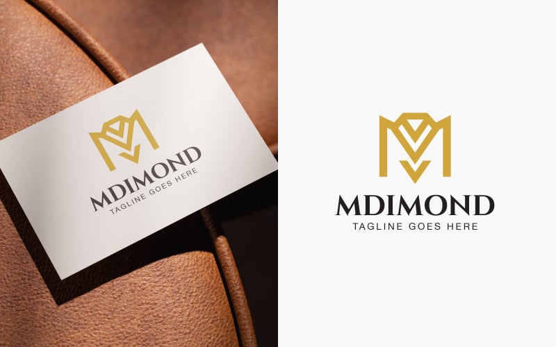 Modelli di design per loghi con la lettera M