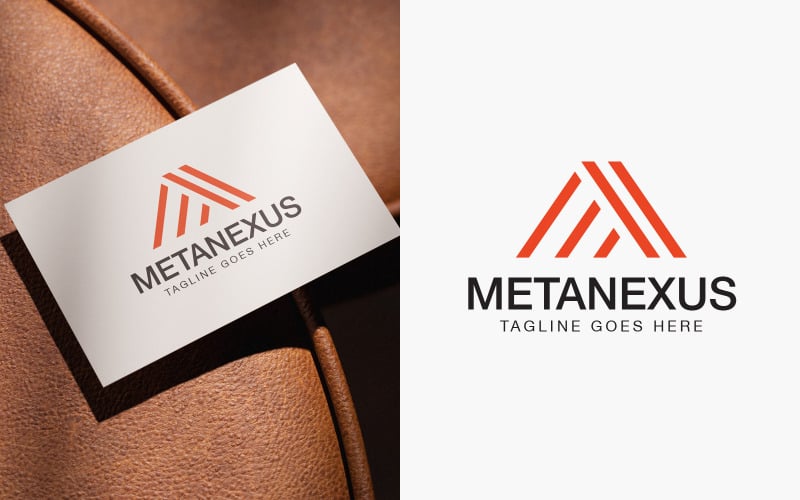Modern Meta Nexus-logotypdesign