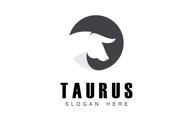 Taurus logotyp ikon mall design V11