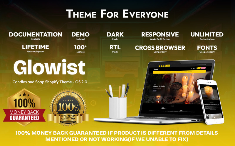 Glowist – Shopify-tema med ljus och tvål