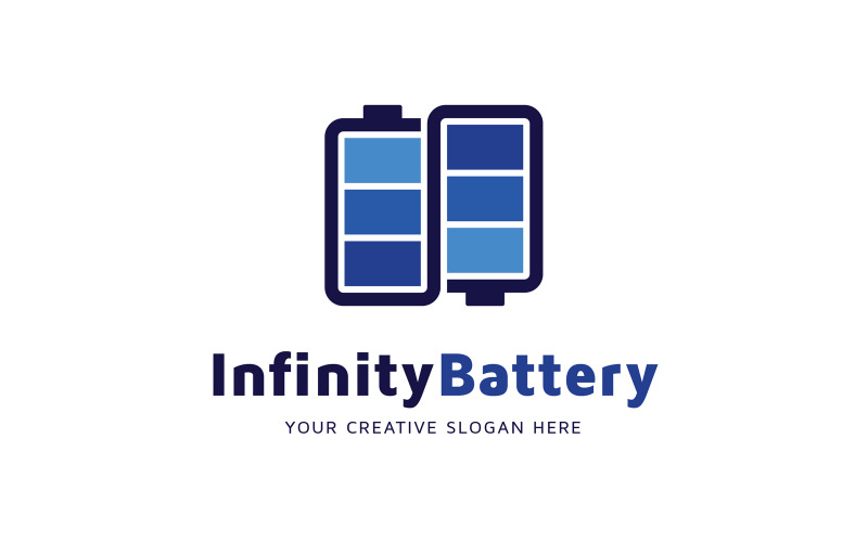 Modello di design per il logo di Infinity Battery