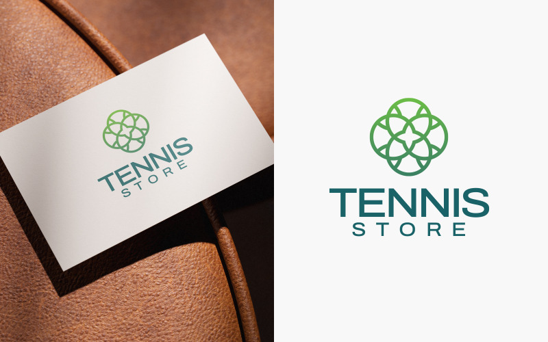 Modèle de logo pour magasin de tennis