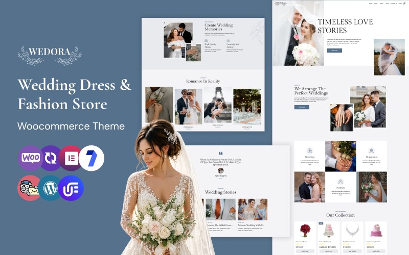 Wedora - WooCommerce-thema voor een webwinkel in trouwjurken en mode