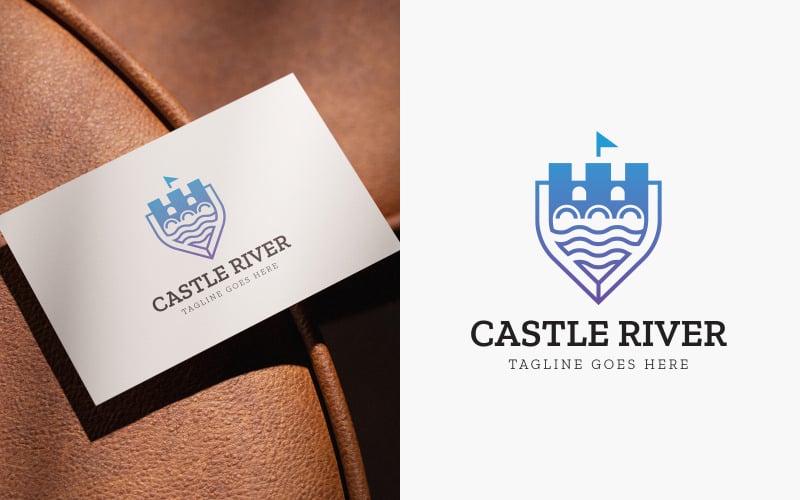 Mall för logotypdesign i Castle River