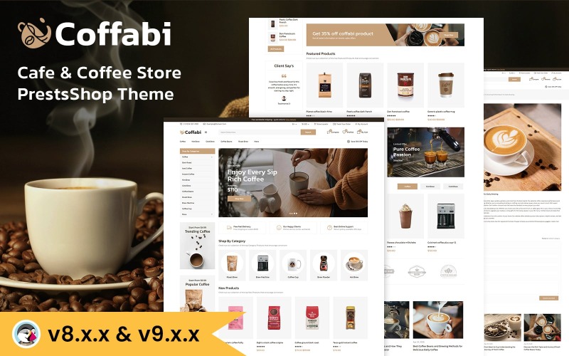 Coffabi - PrestaShop šablona pro kavárnu a restauraci