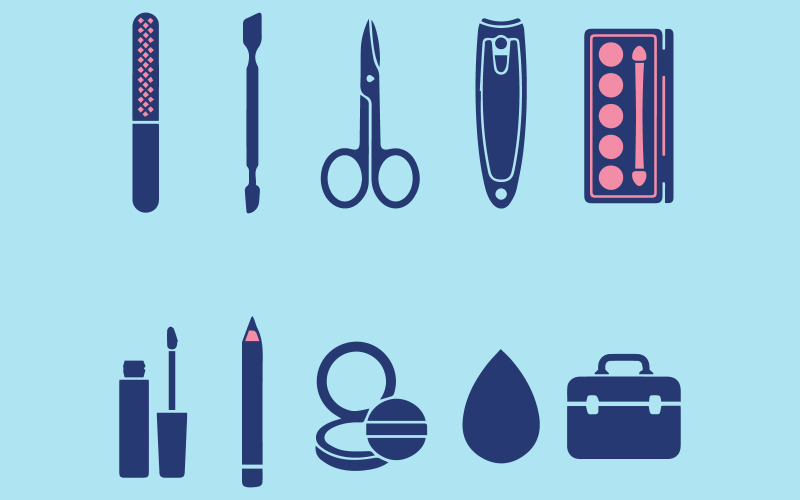 Progetto completo di branding per boutique di cosmetici e grafica per icone e-commerce.
