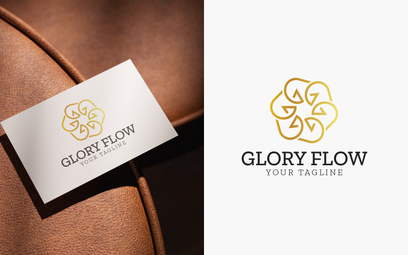 Modello di design del logo Glory Flow