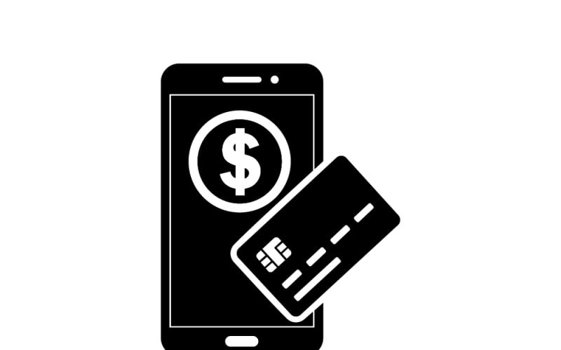 Koncepcja płatności mobilnych z ikoną smartfona i karty kredytowej