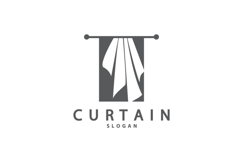 Illustrazione del modello del logo per tende decorative per la casa10