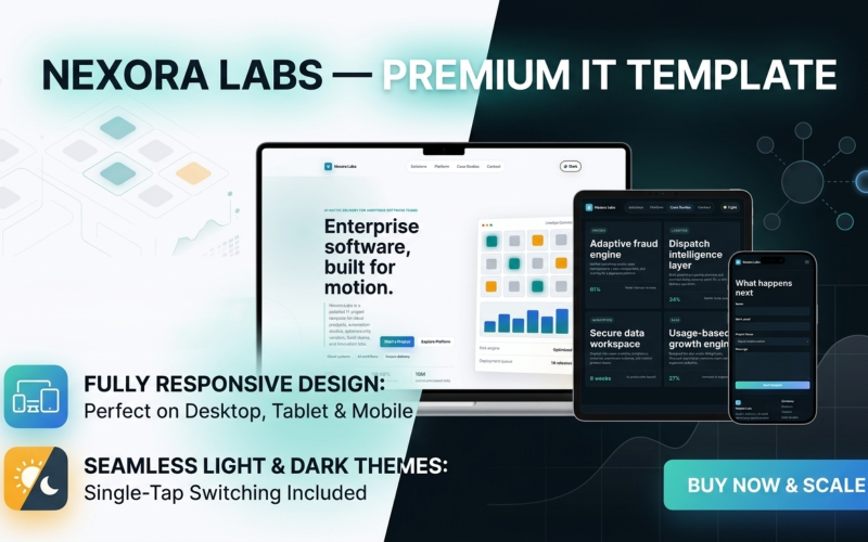Nexora Labs — Premium Enterprise IT | SaaS Multipage HTML-sjabloon