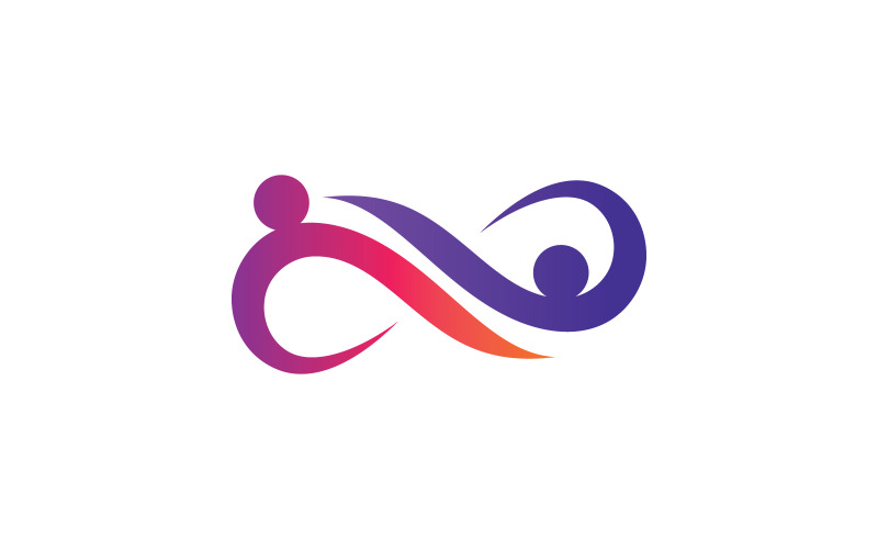 Infinity-logotyp vektor malldesign V11
