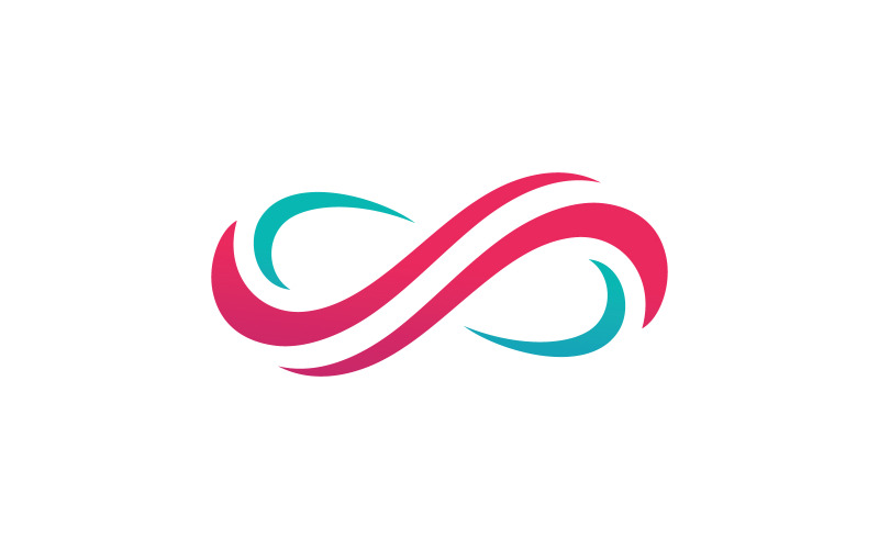 Infinity-logotyp vektor malldesign V7