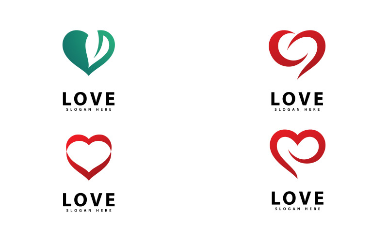 Projekt logo Love People Heart Vector V14